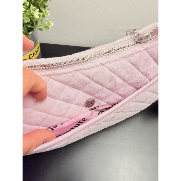 Juicy Couture Lilac Mist Quilted Velour Juicy Tale Shoulder Bag NWT - Picture 8 of 13